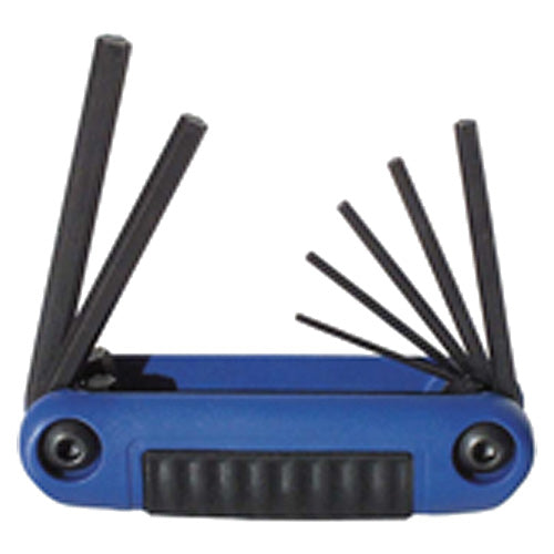 5 Pieces-4 mm-10 mm Fold Up Style - Hex Key Set - Industrial Tool & Supply