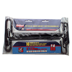10 Pieces-3/32″-3/8″ T-Handle Style-9″ Arm-Hex Key Set with Plain Grip - Industrial Tool & Supply