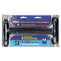 8 Pieces-2.0 mm-10 mm T-Handle Style-9″ Arm-Hex Key Set with Plain Grip - Industrial Tool & Supply