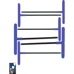 6 Pieces-2.0-6 mm T-Handle Style - Ball End Hex Key Set with Cushion Grip - Industrial Tool & Supply