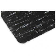 2' x 3' x 1/2" Thick Marble Pattern Mat - Black/White - Industrial Tool & Supply