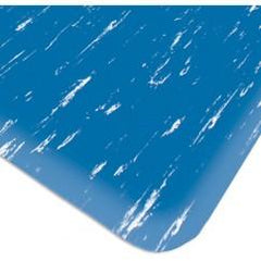 4' x 60' x 1/2" Thick Marble Pattern Mat - Blue - Industrial Tool & Supply