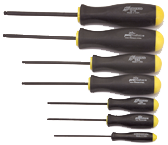 8 Piece - 7/64 - 5/16" Screwdriver Style - Ball End Hex Driver Set with Ergo Handles - Industrial Tool & Supply