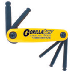 5 Pieces-3/16″-3/8″ Fold Up Style - Ball End Hex Key Set - Industrial Tool & Supply
