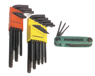 30 Piece - .050 - 3/8"; 1.5 - 10mm; & T6 - T25 Reg; Ball End; & Fold up Style - Hex Key & Torx Set - Industrial Tool & Supply