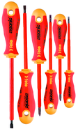 Bondhus Set of 6 Slotted & Phillips Tip Insulated Ergonic Screwdrivers. Impact-proof handle w/hanging hole. - Industrial Tool & Supply