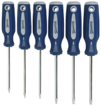 6 Piece - #9240101 - T10 - T30 - Screwdriver Style - Torx Driver Set - Industrial Tool & Supply