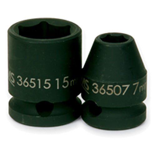 19 mm × 1 1/16″ Overall Length-3/8″ Drive-6 Point - Metric Impact Socket - Industrial Tool & Supply