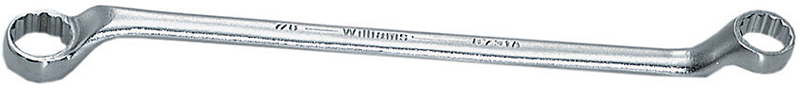 1/"2 x 9/16'' -- 8-3/4'' OAL - Chrome 45° Double Offset Box End Wrench - Industrial Tool & Supply