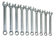 Snap-On/Williams Fractional Combination Wrench Set -- 10 Pieces; 12PT Satin Chrome; Includes Sizes: 1-5/16; 1-3/8; 1-7/16; 1-1/2; 1-5/8; 1-11/16; 1-3/4; 1-13/16; 1-7/8; 2" - Industrial Tool & Supply