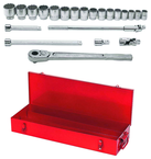 22 Piece - 3/4" Drive - 12 Point-   Socket Set in Metal Box SAE - Industrial Tool & Supply