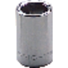 9 mm × 21.43 mm-1/4″ Drive-6 Point - Metric Standard Socket - Industrial Tool & Supply