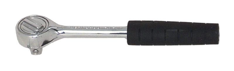 7-1/32" OAL - 3/8'' Drive - Round Head - Reversible Ratchet - Comfortable Grip Handle - Industrial Tool & Supply