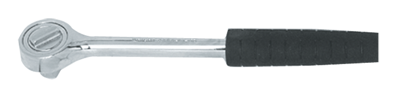 10-1/2" OAL - 1/2'' Drive - Round Head - Reversible Ratchet - Comfortable Grip Handle - Industrial Tool & Supply