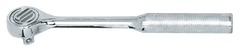 10-1/4" OAL - 1/2'' Drive - Round Head - Reversible Ratchet - Knurled Handle - Industrial Tool & Supply