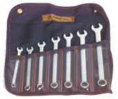 Wright Tool Fractional Combination Wrench Set -- 7 Pieces; 12PT Chrome Plated; Includes Sizes: 3/8; 7/16; 1/2; 9/16; 5/8; 11/16; 3/4"; Grip Feature - Industrial Tool & Supply