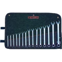 Wright Tool Metric Combination Wrench Set -- 15 Pieces; 12PT Chrome Plated; Includes Sizes: 7; 8; 9; 10; 11; 12; 13; 14; 15; 16; 17; 18; 19; 21; 22mm - Industrial Tool & Supply