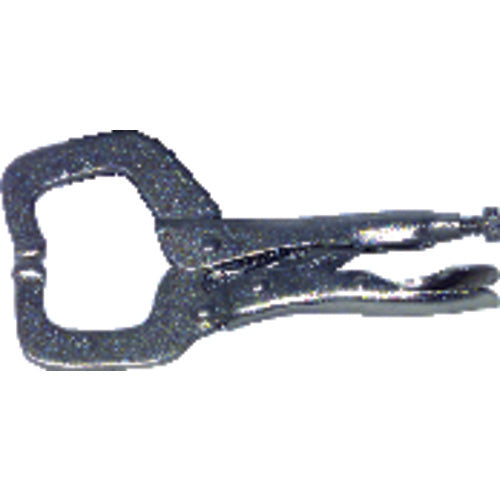 MIT Locking Grip C-Clamp - 3825 Plain Grip 3 1/8″ Capacity 11″ Long - Industrial Tool & Supply