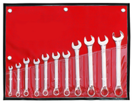 11 Piece - 12 Point - 3/8; 7/16; 1/2; 9/16; 5/8; 11/16; 3/4; 13/16; 7/8; 15/16 & 1" - Combination Wrench Set - Industrial Tool & Supply