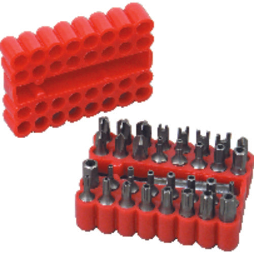 33 Pieces - Hex Bit Set - Torx/Star/Tri-Wing Style - Industrial Tool & Supply
