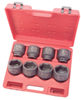 8 Piece - 3/4" Drive - Shallow Impact Socket Set - Industrial Tool & Supply