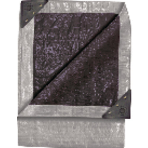 Heavy Duty Tarp - 8 × 10 feet - Silver/Black - Industrial Tool & Supply