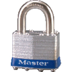 Commercial Steel Padlock 1 3/4″ Body Width; Keyed: Different; Silver - Industrial Tool & Supply
