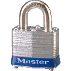 Commercial Steel Padlock 1 9/16″ Body Width; Keyed: Different; Silver - Industrial Tool & Supply