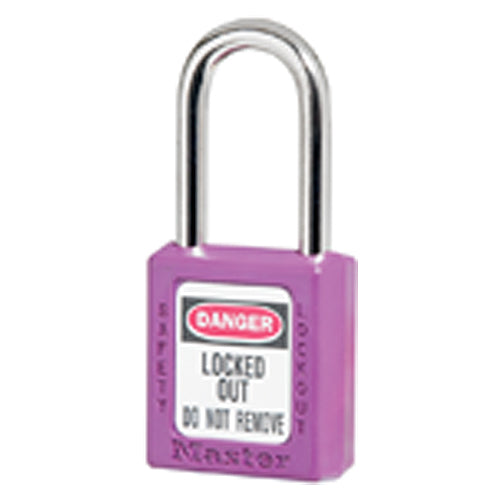Xenoy Padlock - 1 1/2″ Body Width; Keyed: Different; Purple - Industrial Tool & Supply