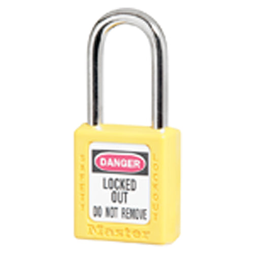 Xenoy Padlock - 1 1/2″ Body Width; Keyed: Different; Yellow - Industrial Tool & Supply