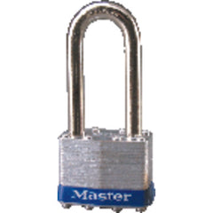 Commercial Steel Padlock 2″ Body Width; Keyed: Different; Silver - Industrial Tool & Supply