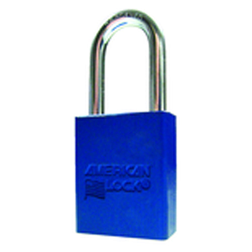 Aluminum Padlock 1 1/2″ Body Width; Keyed: Different; Blue - Industrial Tool & Supply