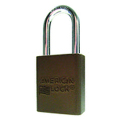 Aluminum Padlock 1 1/2″ Body Width; Keyed: Different; Brown - Industrial Tool & Supply