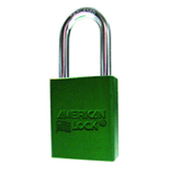 Aluminum Padlock 1 1/2″ Body Width; Keyed: Different; Green - Industrial Tool & Supply