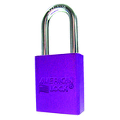 Aluminum Padlock 1 1/2″ Body Width; Keyed: Different; Purple - Industrial Tool & Supply