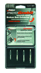 #4507P; Removes #4 to #16 Screws; 4 Piece Micro Grabit - Screw Extractor - Industrial Tool & Supply