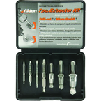 #7017P; Removes #6 to #12 Screws; 7 Piece Extractor Kit - Screw Extractor - Industrial Tool & Supply