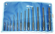 12 Piece Regular & Long Pin Punch Set -- 1/16 to 1/2'' Diameter - Industrial Tool & Supply