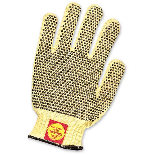 Ladies' Gloves- Perfect Fit Series Knits Cut Resistant- Kevlar With Coatings 7 Cut Standard Weight 100% Kevlar With Double Side Brown PVC Dot Coating. Aramid - PVC Screen Coated Cut Resistant - Knits - Industrial Tool & Supply