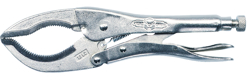 Large Jaw Locking Pliers -- #12LC Plain Grip 0 to 3-1/8'' Capacity 12'' Long - Industrial Tool & Supply