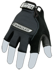 Black/Gray Synthetic Leather/Breathable Mach-5 Impact Gloves - Industrial Tool & Supply