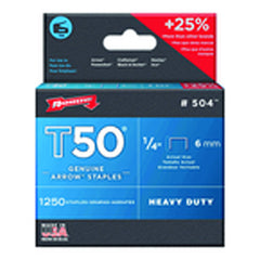 1/4″ / 6 mm - T50–1250 Standard Pack - Staples - Industrial Tool & Supply