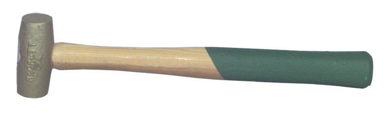 Hackett Brass Brass Hammer -- 5 lb; Hickory Handle; 1-3/4'' Head Diameter - Industrial Tool & Supply