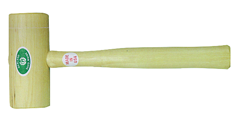 Garland Hardwood Mallet -- 22 oz; Hickory Handle; 2-3/4'' Head Diameter - Industrial Tool & Supply