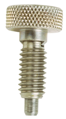 Hand Retractable Spring Plunger with Knurled Knob - 1 lbs Initial End Force, 10 lbs Final End Force (1/2-13 Thread) - Industrial Tool & Supply