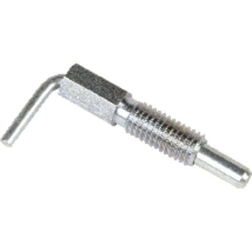 Lever type Steel Plunger 1/4″–20, Non-Locking, Zinc Plated Clear Chromate Finish - Industrial Tool & Supply