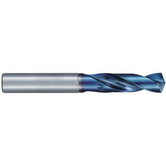 15/64″ Dia. × 6 mm Shank × 28 mm Flute Length × 66 mm OAL, Stub, 135°, Aqua Revo D, 2 Flute, External, Solid Carbide Drill - Exact Industrial Supply