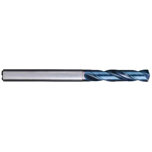 4.9 mm Dia. × 6 mm Shank × 28 mm Flute Length × 66 mm OAL, 3XD, 140°, Aqua Revo D, 2 Flute, Internal, Solid Carbide Drill - Exact Industrial Supply