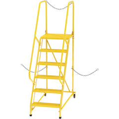 ‎Semi-Trailer Access Ladder - 6-Perf Step Yellow - 350# - Exact Industrial Supply