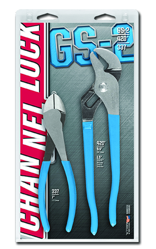 Channellock Combo Pliers Set -- #GS2; 2 Pieces; Includes: 7" Cutting; 9-1/2" Tongue & Groove - Industrial Tool & Supply
